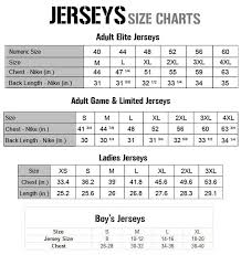 Nike Jersey Sizes