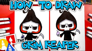 to draw the grim reaper cute cartoon