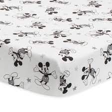 magical mickey mouse cotton fitted crib