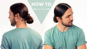 How To Do A Sleek Man Bun - (With Middle Part) - YouTube