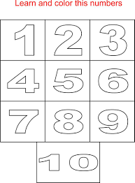 numbers coloring pages for kids
