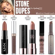 mac stone lipstick dupes all in the blush
