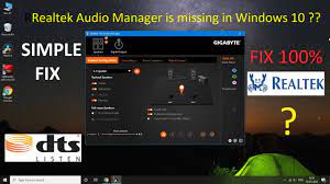 realtek fix realtek hd audio manager