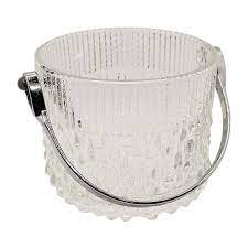 Mid Century Vintage Glass Ice Bucket