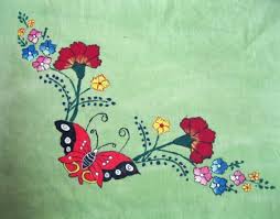 Fabric Painting Designs On Tablecloth
