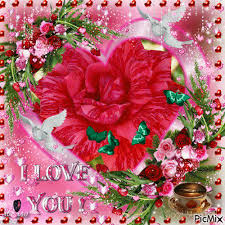 i love you rose heart gif pictures