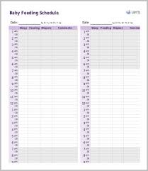 Baby Schedule 7 Free Word Excel Pdf Documents Download
