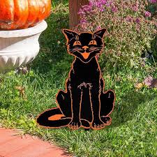 Black Cat Garden Patio Lawn Yard Stake