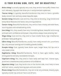 Is Your Rising Sign Cute Or Handsome Do A Birth Chart If