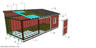 12x24 lean to shed roof plans