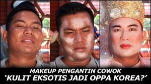 tutorial makeup pengantin cowok oppa