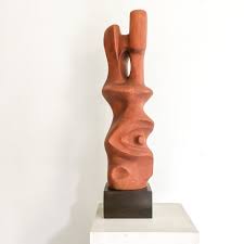 abstract modernist hand carved wooden