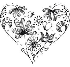 Tampon bois 'Aladine - Mariage' Coeur de fleurs - La Fourmi creative | Coloriage  coeur, Coloriage, Fleur dessin facile