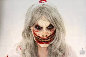 creepy clown nurse halloween makeup