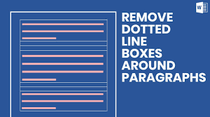 how to remove the dotted line bo