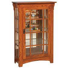 small mission curio cabinet with