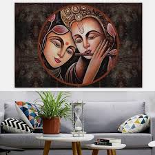 Radha Krishna Jodi Indian Canvas