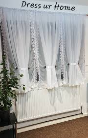 voile net curtain with guipure lace