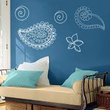 Paisley Flowers Wall Decal Sticker
