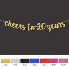 Wooden (5th), tin (10th), crystal (15th), china (20th), silver (25th), pearl (30th). 20th Birthday Party Decorations For Cheers To 20 Years Banner Happy Birthday Gold Sign Wedding Anniversary Party Decor Supplies Banners Streamers Confetti Aliexpress