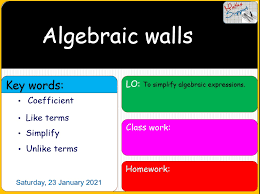 Maths Ks3 2 01 3 Algebraic Walls