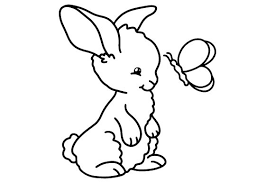 bunny coloring page svg cut file by