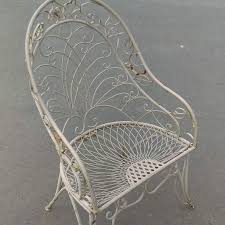 vintage french metal garden chair value