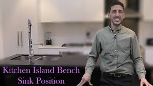 kitchen island bench sink position