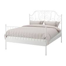 s leirvik bed white metal bed