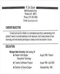 Career objective for software engineer career objective for teacher career objective examples for management freshers and experienced professionals Free 7 Career Objectives Samples In Ms Word Pdf