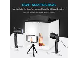 Neewer 2 Pack Table Top Photography Studio Led Lighting Kit With Tripod Base Orange Blue And Transparent Color Gel Filters For Photo Studio Product Toy Jewelry Shooting Newegg Com