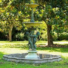 Antique Bronze French Garden Fountain