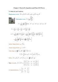 Equations And Plane Em Waves