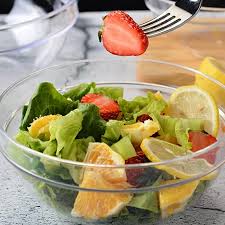 Upkoch Clear Glass Salad Bowl Glass