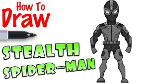 Drawing helo welcome to my chanel !!! How To Draw Spider Man Stealth Suit Youtube