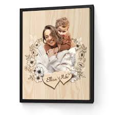 personalized mom and daughter portrait