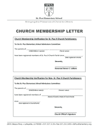 church membership verification letter