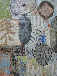 Eva isaksen works in a variety of media, most frequently collage, acrylic inks, graphite, and monotypes. A Bit Of Blue Eva Isaksen Collage Artists Art Abstract Painting