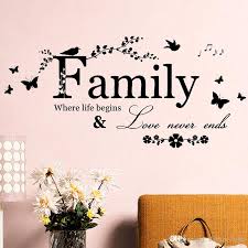 family letter art words wall sticker