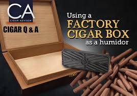using a factory cigar box as a humidor