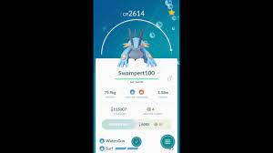 Pokemon Go Gen 3 - Evolving a 100% IV Swampert - YouTube