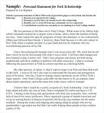 Scholarship Personal Essay Examples Personal Statement For A