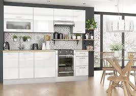 white gloss kitchen 7 units cabinets