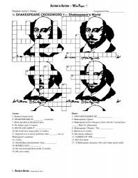 worksheet shakespeare crossword
