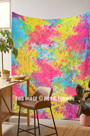 Holi Color Tie Dye Mandala Wall