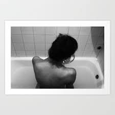 Free shipping on orders over $39. Digital Photo Photography Black And White Girl Naked Sitting In Bathtub Bath Nude Back Art Print By Fantasticna Society6