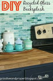 Diy Recycled Glass Backsplash With The