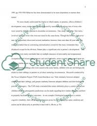 Nature vs Nurture essay example StudentShare 