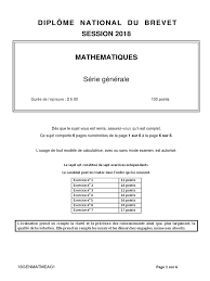 DNB 2018 Mathematiques Sujet | PDF | Particules en suspension | Géométrie