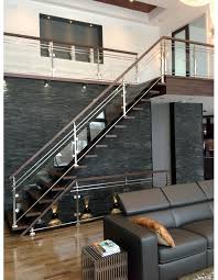 Floating Wood Staircase With Glass
